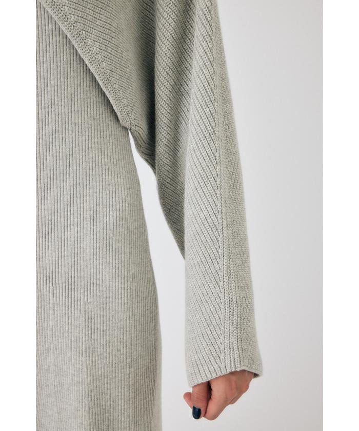 セール】SWITCHING RIB KNIT ドレス(505789891) | マウジー(moussy