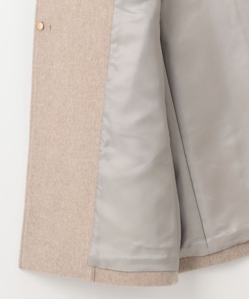 【WEB限定カラーあり】ブレンドビーバー ノーカラー コート 