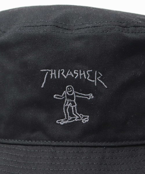 AMS SELECT(エーエムエスセレクト)/THRASHER×マークゴンザレス 刺繍 バケットハット 帽子 ユニセックス シンプル ストリート/img02