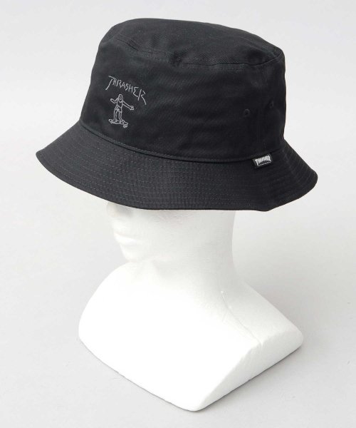 AMS SELECT(エーエムエスセレクト)/THRASHER×マークゴンザレス 刺繍 バケットハット 帽子 ユニセックス シンプル ストリート/img04
