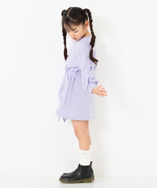 ANAP KIDS(アナップキッズ)/シャーリング スカート 裏毛 スウェット ワンピース/img12