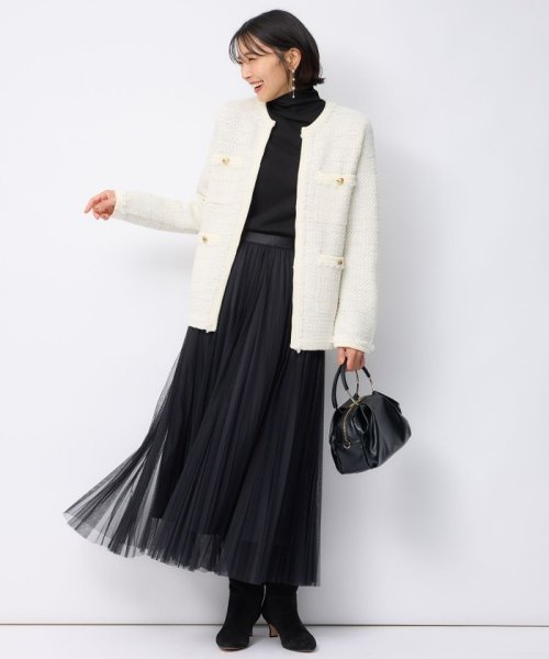 【洗える】チュール プリーツ スカート 
