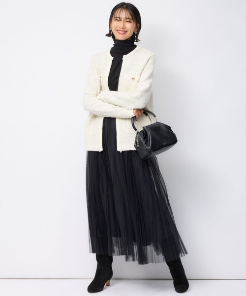 【洗える】チュール プリーツ スカート 