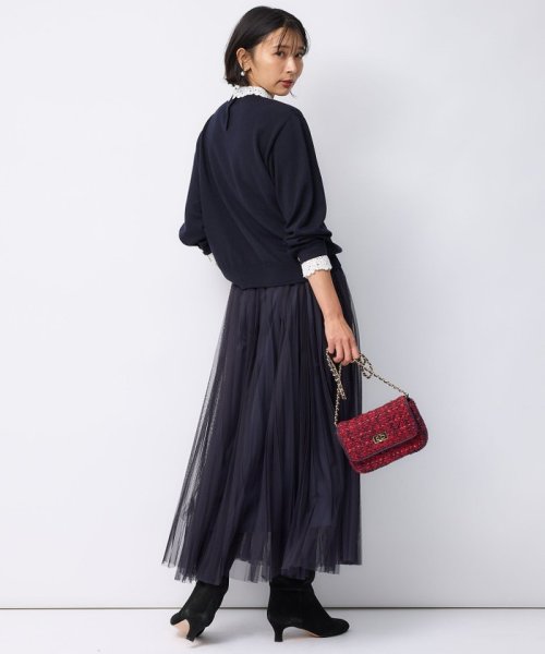 【洗える】チュール プリーツ スカート 