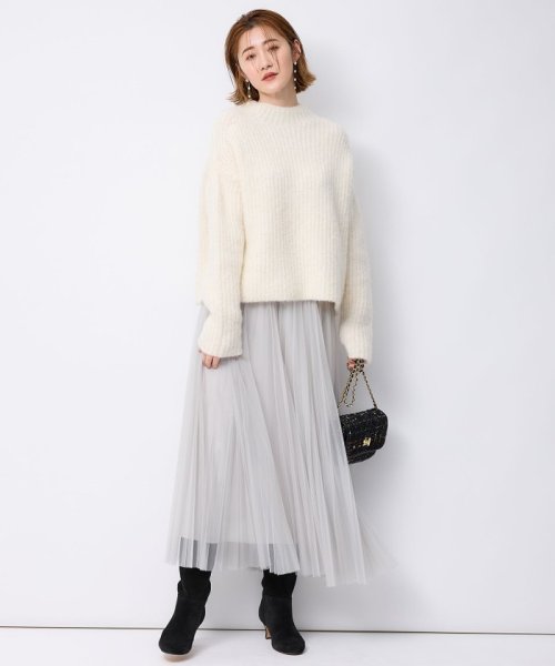 【洗える】チュール プリーツ スカート 