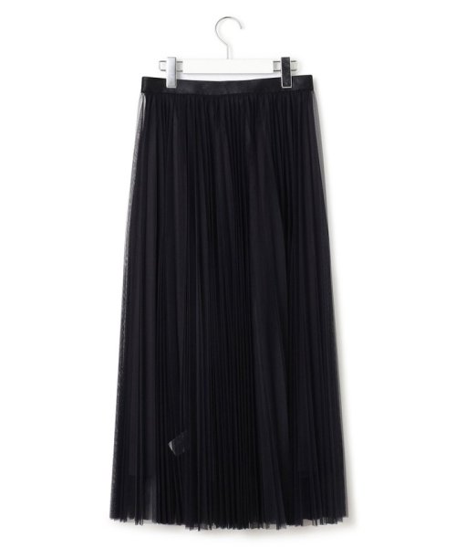 【洗える】チュール プリーツ スカート 