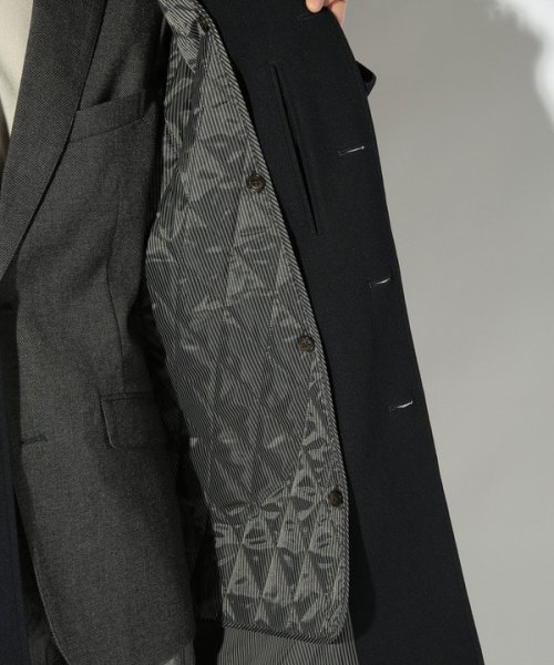 スタンドカラーコート 