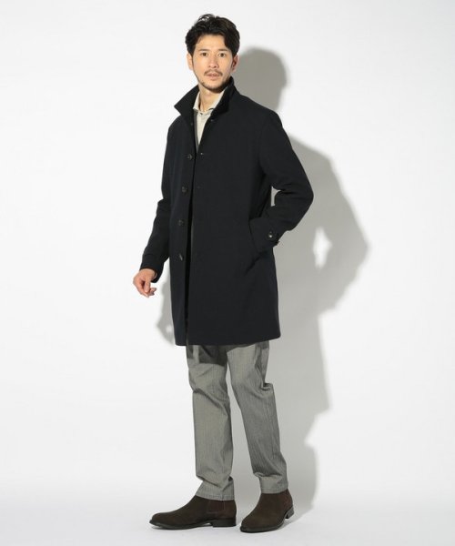 スタンドカラーコート 
