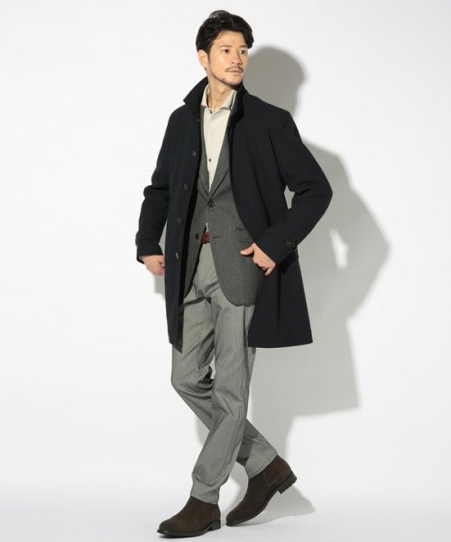 スタンドカラーコート 