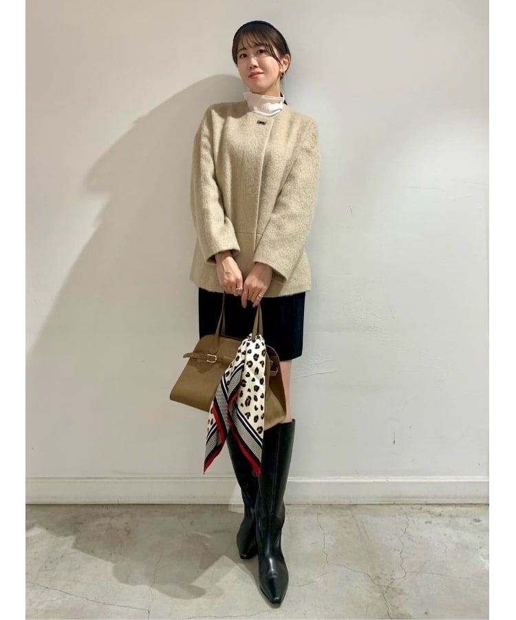 otonaMUSE12月号掲載】モヘヤ混シャギーショートジャケット