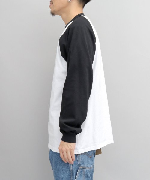 Goodwear(グッドウェア)/Goodwear グッドウェア A.M.S.別注 USAコットン ロングスリーブ ラグランTシャツ ロンT 長袖 袖リブ レギュラーシルエット A.M.S.別注/img05