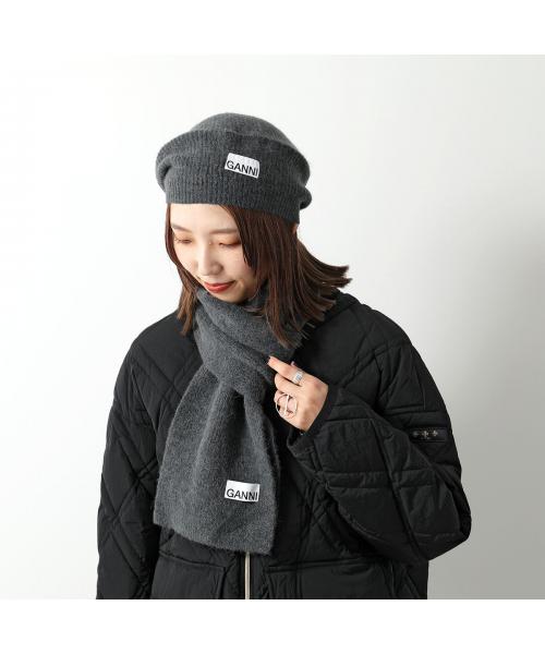 セール】GANNI マフラー Soft Wool Scarf A4933 5840 リブ(505791914