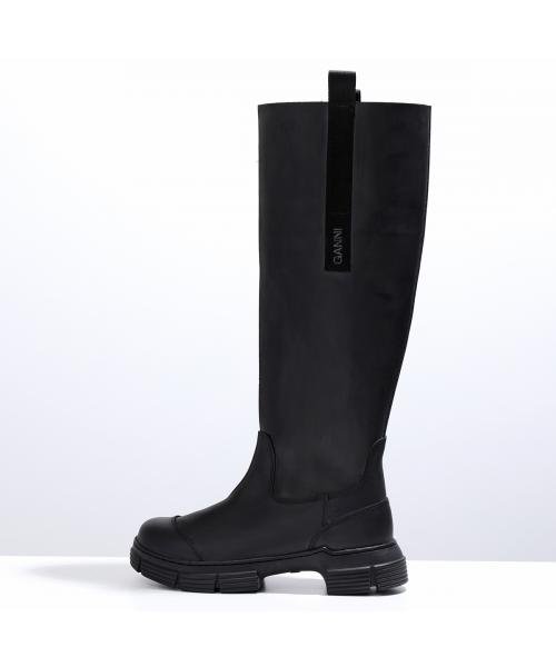 セール】GANNI ロングブーツ Recycled Rubber Country Boot ラバー 