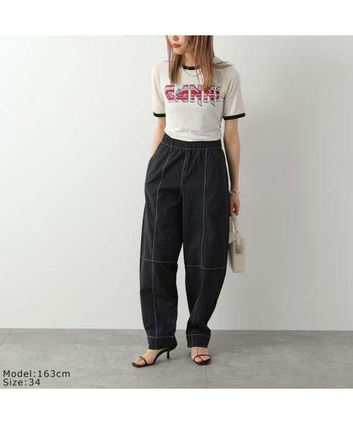 GANNI(ガニー)/GANNI カーブパンツ Cotton Crepe Elasticated Curve Pants/img02