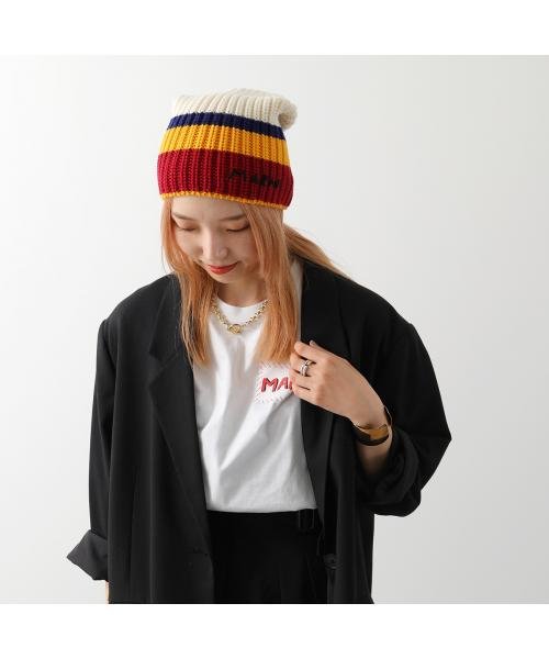 MARNI(マルニ)/MARNI ニット帽 CLMC0088Q0 UFWH12 ウール ロゴ刺繍/img02