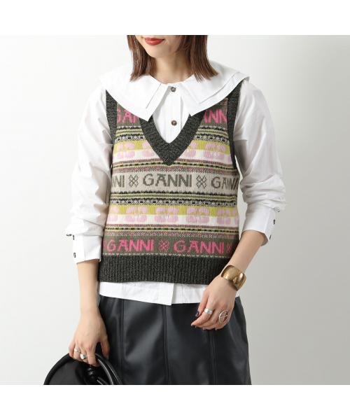 GANNI(ガニー)/GANNI ニットベスト Logo Wool Mix Vest K1902 2616/img05