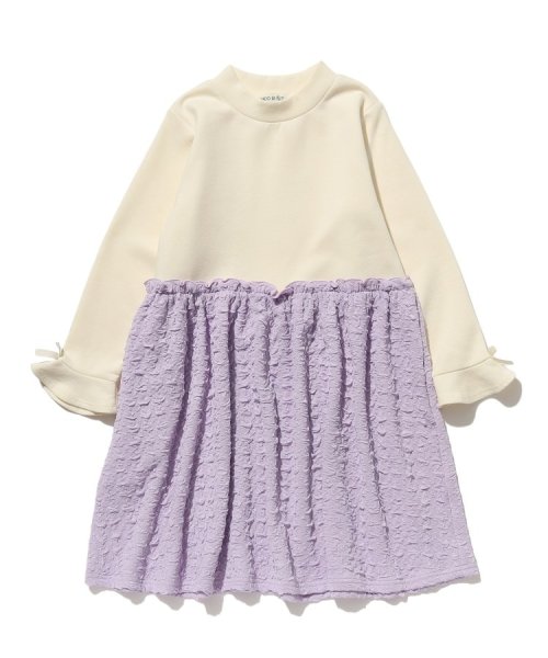 SHOO・LA・RUE(Kids) (シューラルーキッズ)/【110－140cm】カットエンボスドッキングワンピース/img01