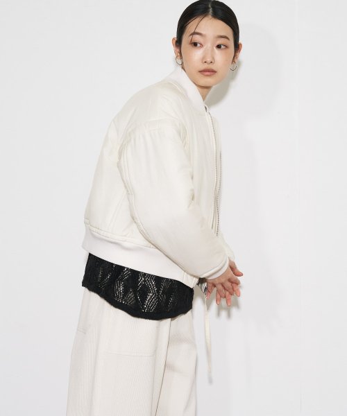 【Audrey and John Wad】コットンシルク厚中わたMA－1 H168 B78 W57