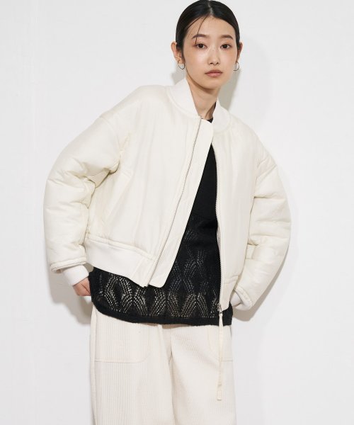 【Audrey and John Wad】コットンシルク厚中わたMA－1 H168 B78 W57