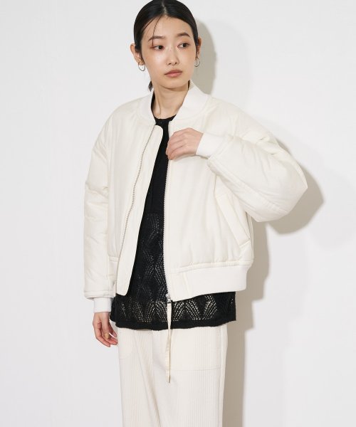 【Audrey and John Wad】コットンシルク厚中わたMA－1 H168 B78 W57