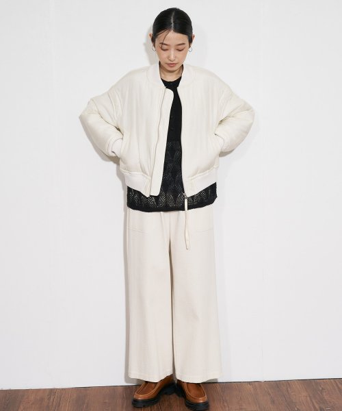 【Audrey and John Wad】コットンシルク厚中わたMA－1 H168 B78 W57