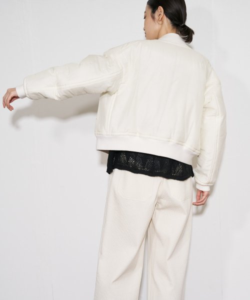 【Audrey and John Wad】コットンシルク厚中わたMA－1 H168 B78 W57