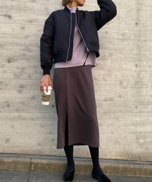 【Audrey and John Wad】コットンシルク厚中わたMA－1 H168 B78 W57