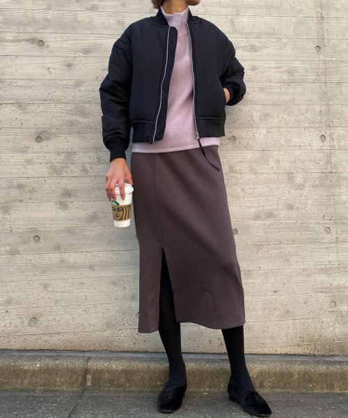 【Audrey and John Wad】コットンシルク厚中わたMA－1 H168 B78 W57