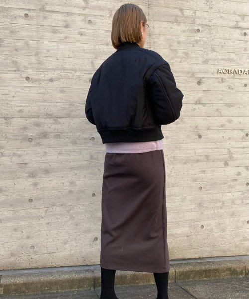 【Audrey and John Wad】コットンシルク厚中わたMA－1 H168 B78 W57