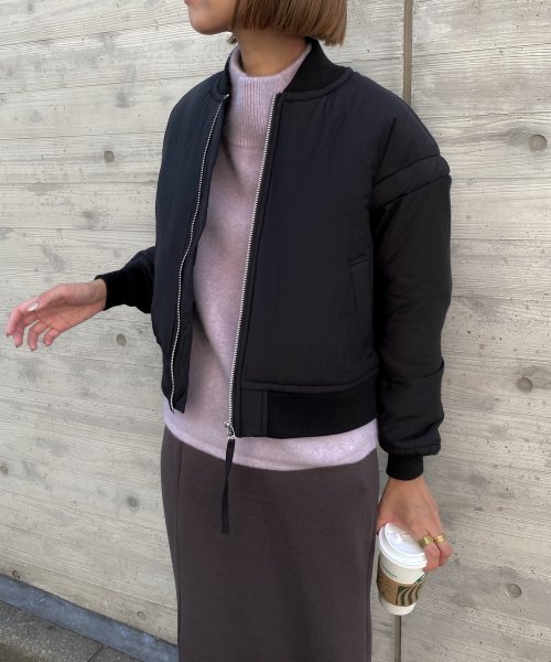 【Audrey and John Wad】コットンシルク厚中わたMA－1 H168 B78 W57