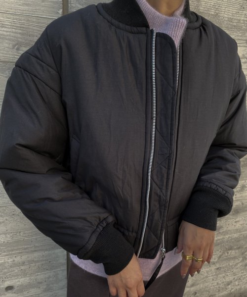 【Audrey and John Wad】コットンシルク厚中わたMA－1 H168 B78 W57