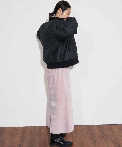 【Audrey and John Wad】コットンシルク厚中わたMA－1 H168 B78 W57