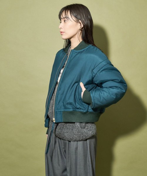 【Audrey and John Wad】コットンシルク厚中わたMA－1 H168 B78 W57