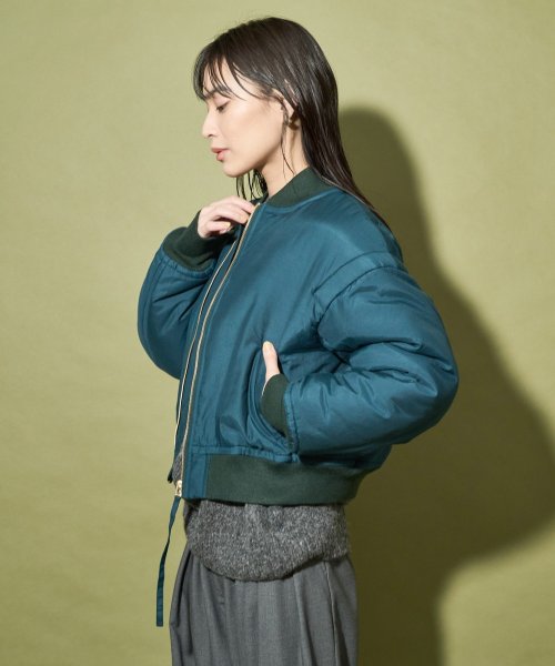 【Audrey and John Wad】コットンシルク厚中わたMA－1 H168 B78 W57