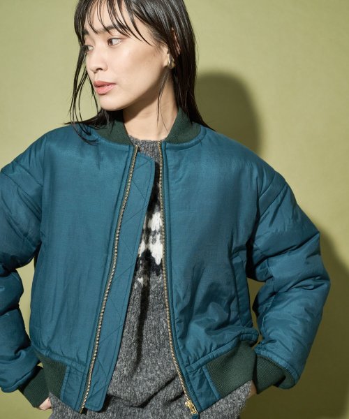 【Audrey and John Wad】コットンシルク厚中わたMA－1 H168 B78 W57