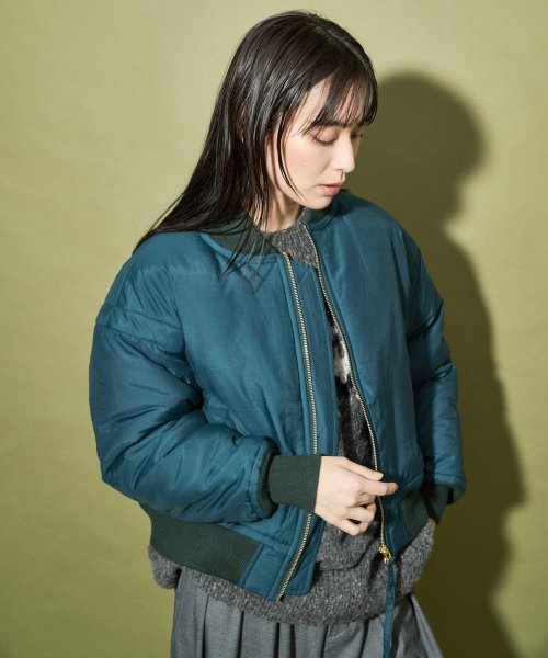 【Audrey and John Wad】コットンシルク厚中わたMA－1 H168 B78 W57