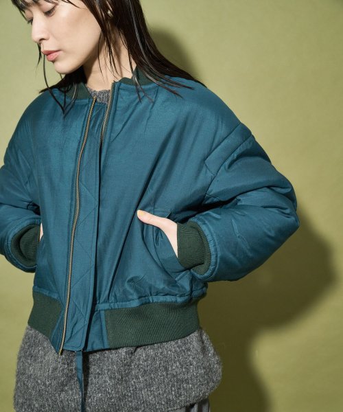 【Audrey and John Wad】コットンシルク厚中わたMA－1 H168 B78 W57