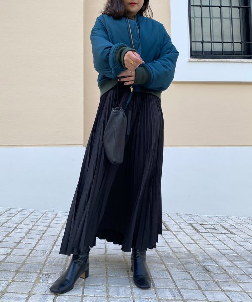 【Audrey and John Wad】コットンシルク厚中わたMA－1 H168 B78 W57