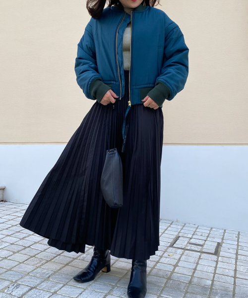 【Audrey and John Wad】コットンシルク厚中わたMA－1 H168 B78 W57