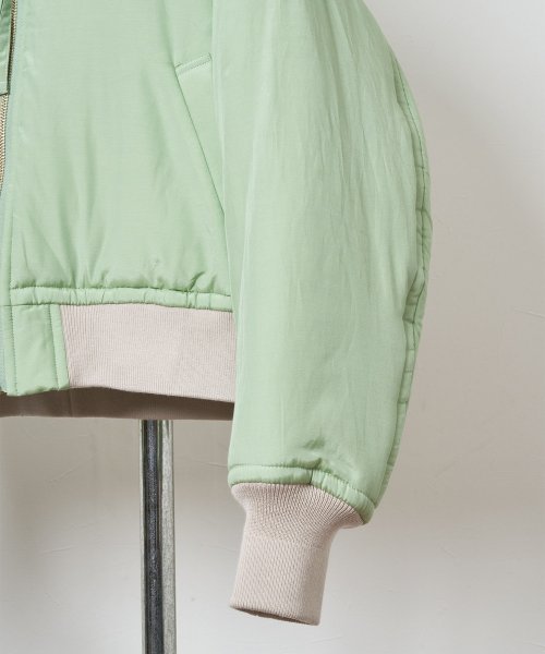 【Audrey and John Wad】コットンシルク厚中わたMA－1 H168 B78 W57