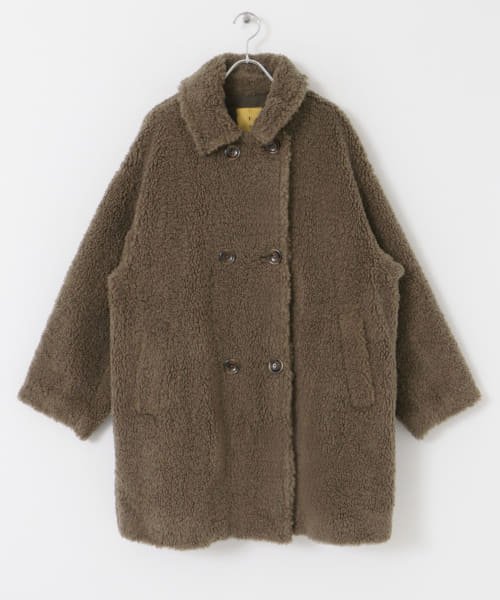 F by ROSSO　ボアダブルミドルコート by BROWN