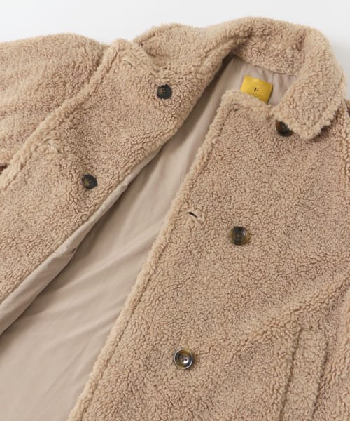 F by ROSSO　ボアダブルミドルコート by BROWN