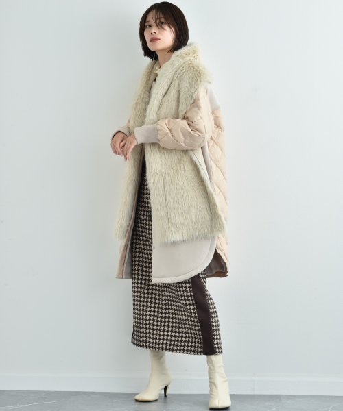 【ＮＵＳ】ダンボールニット＊キルトダウン 