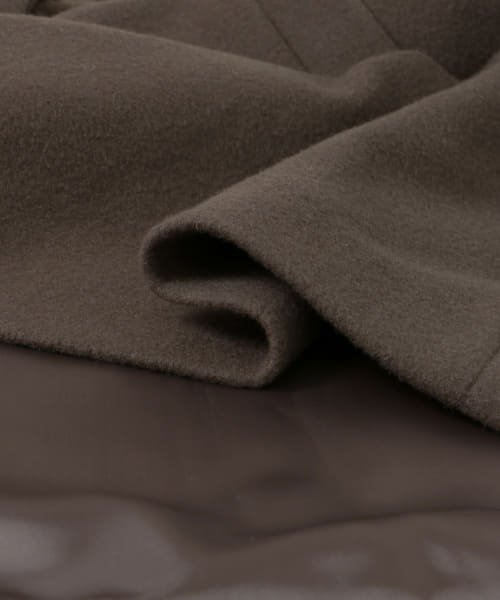 F by ROSSO　ビーバースタンドカラーミドルコート by