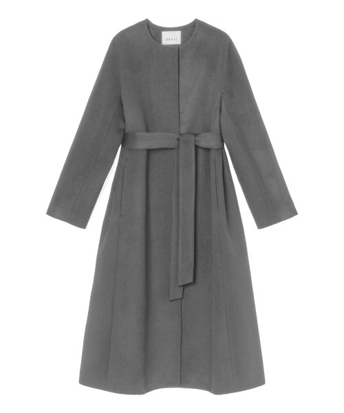 カシミヤノーカラーベルトコート 着用サイズ なし model