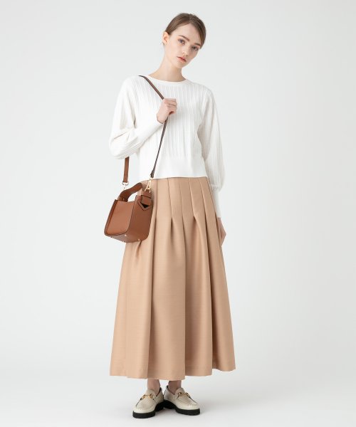 【LOULOU WILLOUGHBY】ジップアップタックスカート 【洗える】ウスカルデニム スカート KUE2635586185(20196円)