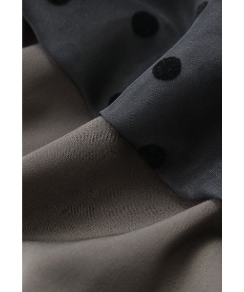 niana ニアナ パーティードレス 結婚式 ワンピース ドット シアー チョーカー付き Vネック バルーンスリーブ ボリューム袖 お呼ばれ パーティー 二次会 ニアナ お呼ばれ パーティー