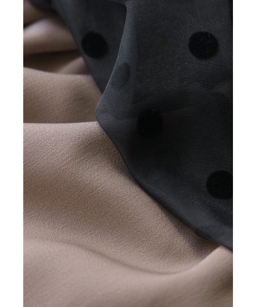 niana ニアナ パーティードレス 結婚式 ワンピース ドット シアー チョーカー付き Vネック バルーンスリーブ ボリューム袖 お呼ばれ パーティー 二次会 ニアナ お呼ばれ パーティー