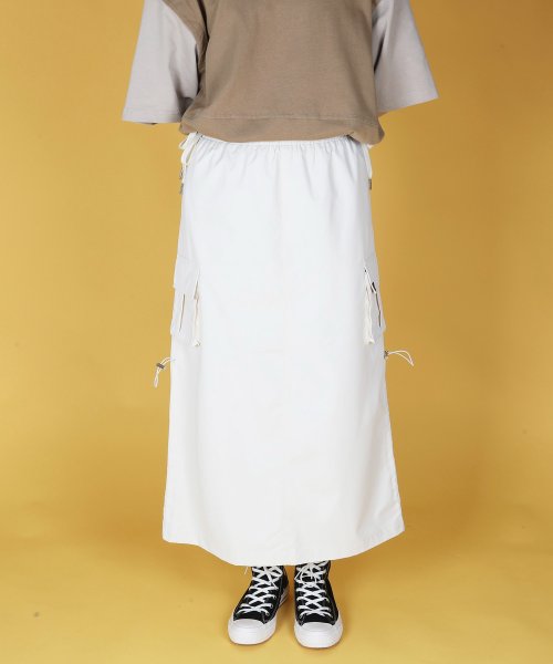 S'more(スモア)/【 S'more / Mesh layered double sided skirt 】メッシュレイヤードダブルサイディットスカート/img01