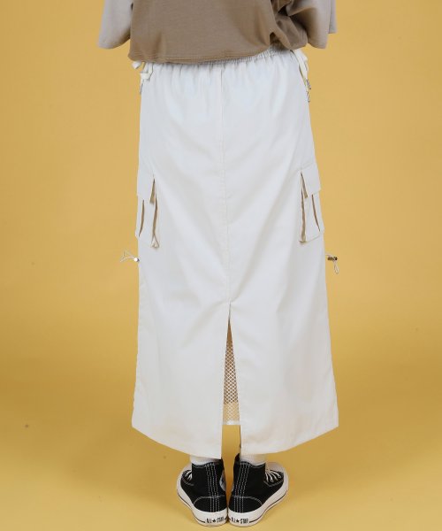 S'more(スモア)/【 S'more / Mesh layered double sided skirt 】メッシュレイヤードダブルサイディットスカート/img03